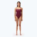 Lacoste Damen einteiliger Badeanzug MF7264 Penumbra / Alizarin / rot 3