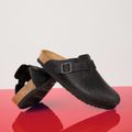 BIRKENSTOCK Boston LEOI Schmale schwarze Flip-Flops 9