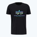 Alpha Industries Herren Basic Regenbogen Reflektierendes T-Shirt schwarz 4
