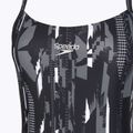 Speedo Frauen einteiliger Badeanzug Allover Rippleback schwarz 3