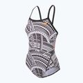 Einteiler Badeanzug Damen ZONE3 Kona Speed Strap Back tribal print/black/ white/orange 4