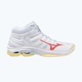 Damen Volleyballschuhe Mizuno Wave Voltage 2 Mid weiß/calypso coral/pale banana 8