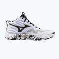 Volleyballschuhe Mizuno Wave Momentum Elite Mid white/black/gold 8