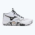 Volleyballschuhe Mizuno Wave Momentum Elite Mid white/black/gold 2