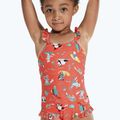 Speedo Digital Frill Thinstrap Kinder Badeanzug einteilig Orange 8-1288115155 4