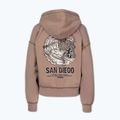 Damen-Hoodie Pitbull Skull Surf Hooded Zip chocolate mousse 8