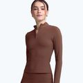 Damen Langarmshirt JOYINME Motion LS 1/4 Zip kastanienbraun