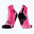 Herrensocken X-Socks Run Expert Ankle fluo pink/x schwarz