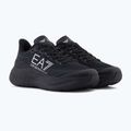 EA7 Emporio Armani Wave Cracking voll schwarz / Silber Schuhe 9