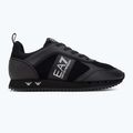 EA7 Emporio Armani Schwarz & Weiß Wildleder dreifach schwarz micropunch Schuhe 2
