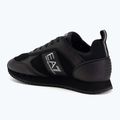 EA7 Emporio Armani Schwarz & Weiß Wildleder dreifach schwarz micropunch Schuhe 3