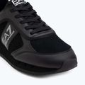 EA7 Emporio Armani Schwarz & Weiß Wildleder dreifach schwarz micropunch Schuhe 7