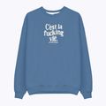 Herrenpullover Kaotiko C'est la vie denim blau 4