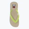Damen Zehentrenner Tommy Jeans Logo Summer white clay/lime essence 5