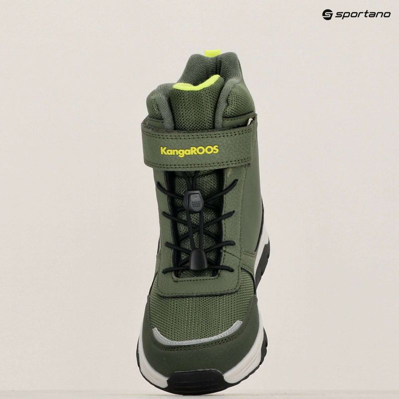 KangaROOS K-MJ Edison EV RTX SL oliv / limetta dino junior Schneestiefel 10