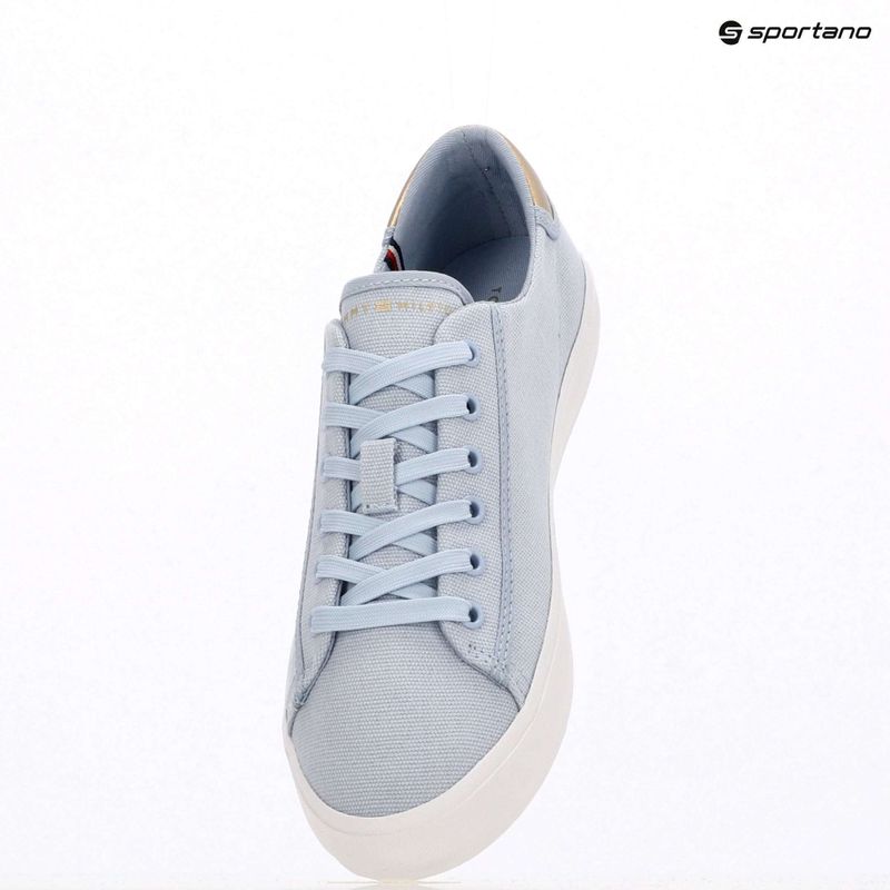 Tommy Hilfiger Damen Turnschuhe Vulc Canvas Lace Up luftig blau 9