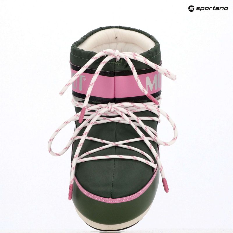 Moon Boot Icon Low Space Racing Damen Schneestiefel waldgrün/silber/rosa 10