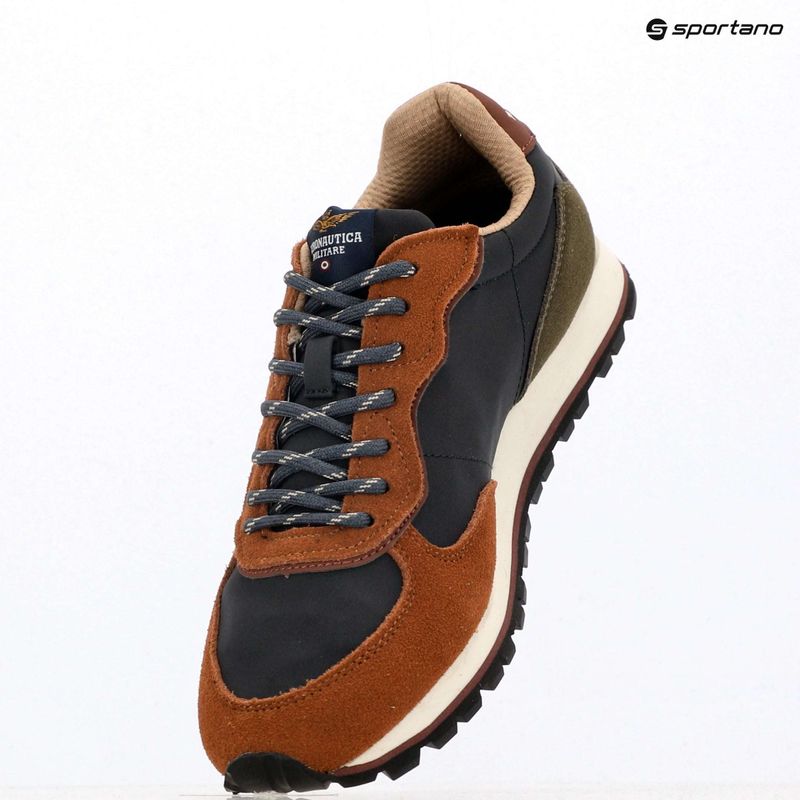 Herrenschuhe Aeronautica Militare 252SC0320UPL00313 navy blue/brown 9