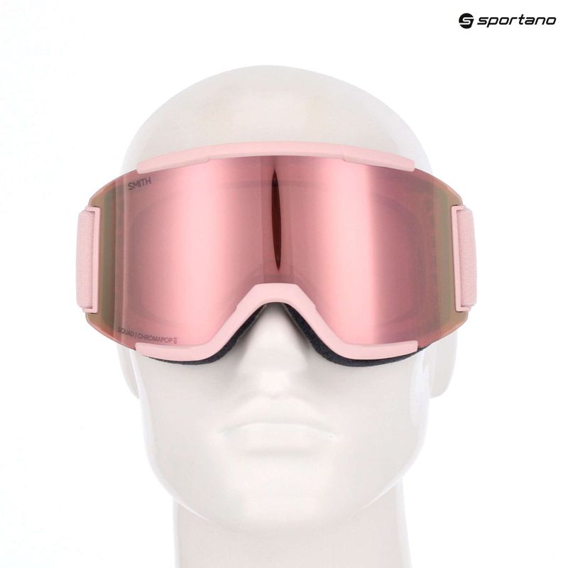 Skibrille Smith Squad carnation/chrp everyday rose gold mirror/clear 12