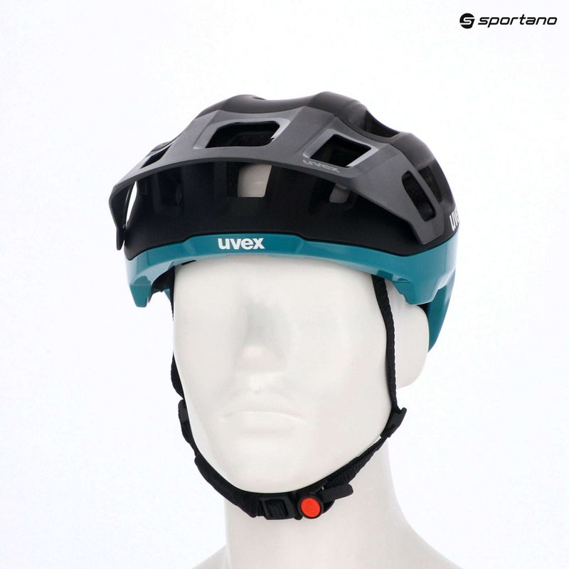 UVEX Fahrradhelm React schwarz/teal matt 10