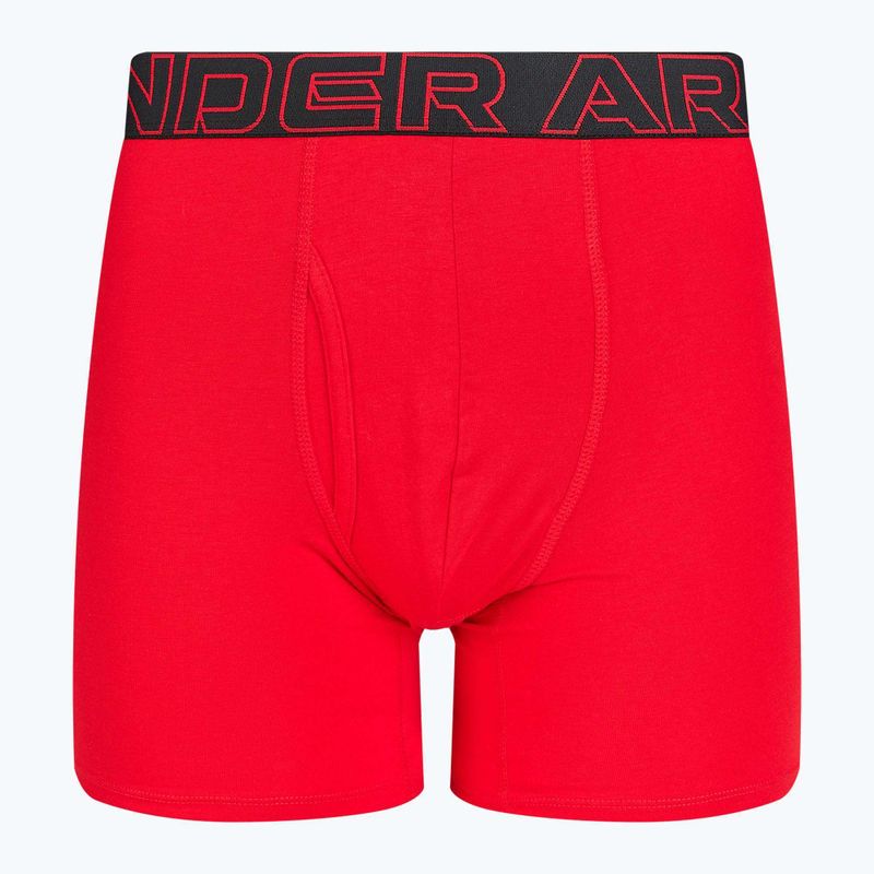 Herren Unterhosen Under Armour Perf Cotton 6" 3 Stk. carbon black/galaxy black 5