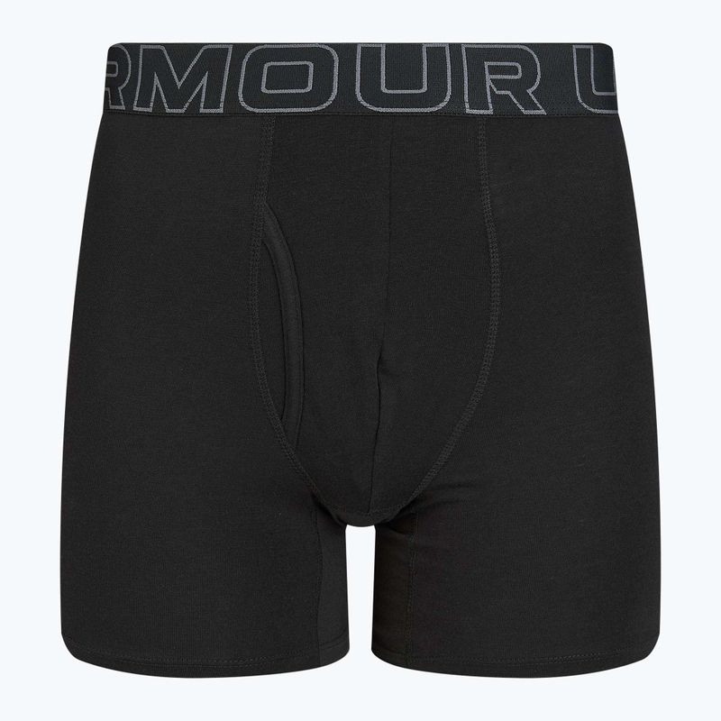 Herren Unterhosen Under Armour Perf Cotton 6" 3 Stk. carbon black/galaxy black 8