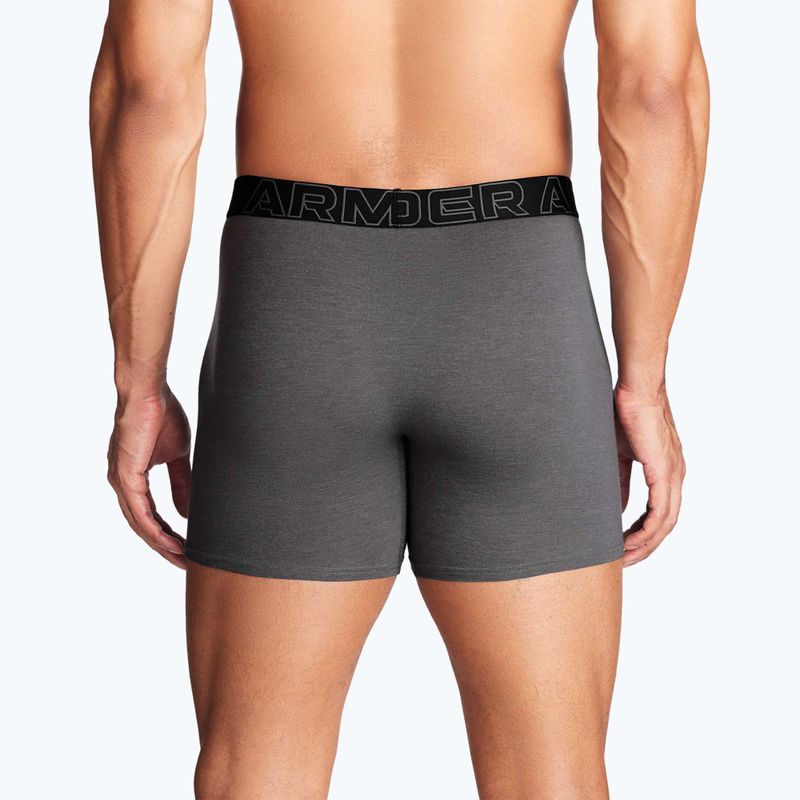 Herren Unterhosen Under Armour Perf Cotton 6" 3 Stk. carbon black/galaxy black 12