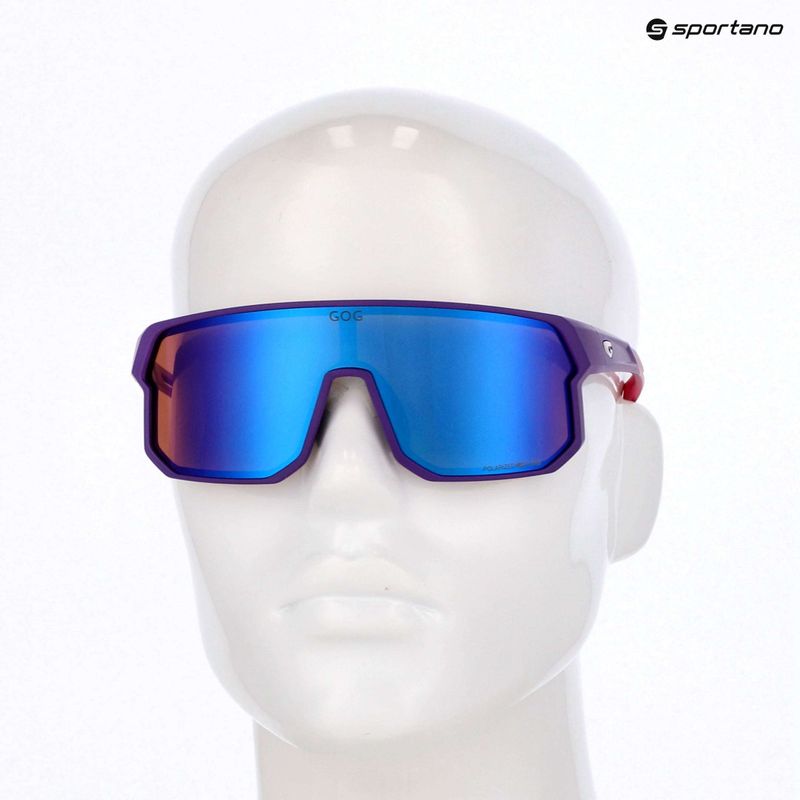 GOG Vidar matte lila/rosa/reflexblaue Sonnenbrille 6