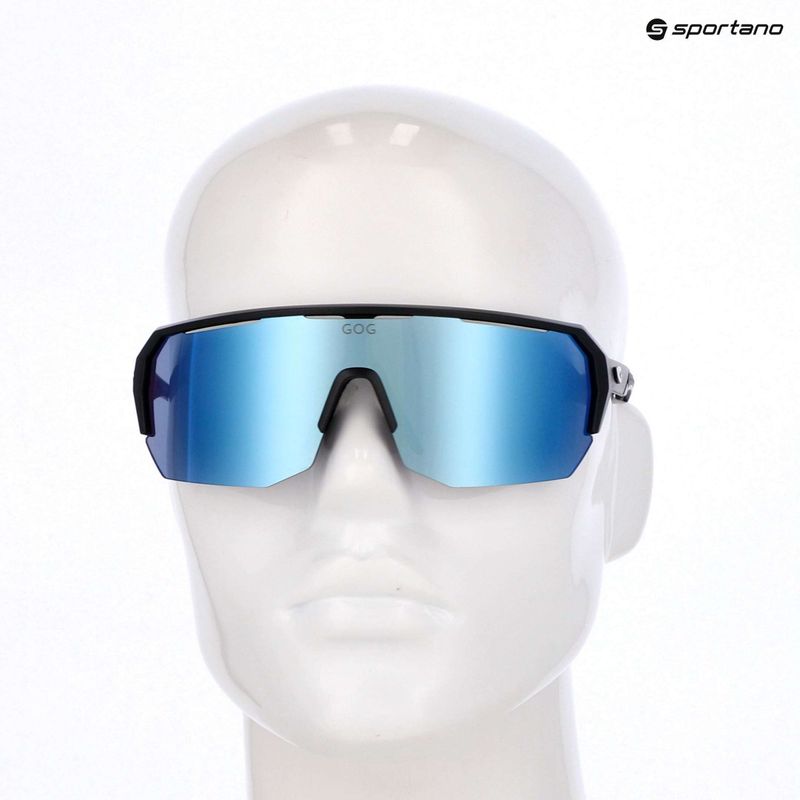 GOG Bragi Sonnenbrille matt schwarz/reflex weiß/blau 6