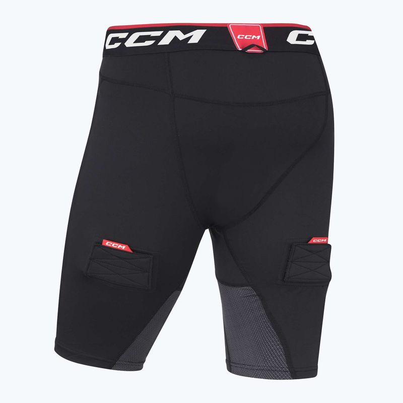 Herren CCM Ribano Compresion SR Hockey-Shorts mit Hosenträger schwarz 2