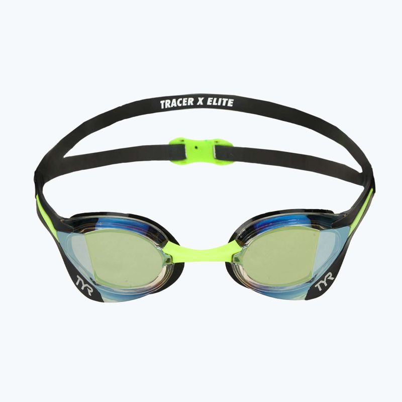 TYR Tracer-X Elite Racing Verspiegelt schwarz/kalk Schwimmbrille 2