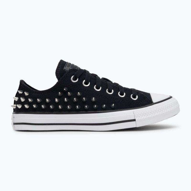 Chuck Taylor All Star Studded schwarz/silbern/weiß Kinderturnschuhe 2