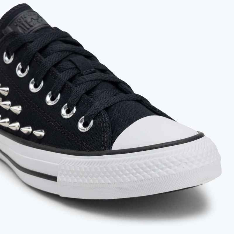 Chuck Taylor All Star Studded schwarz/silbern/weiß Kinderturnschuhe 7