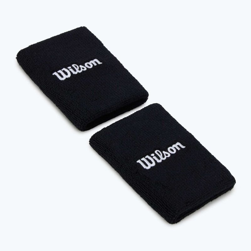 Handgelenk-Band Wilson Wide Terry Wristband 2 Stk. black
