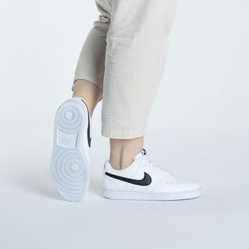 Damen Sneaker Nike Court Vision Low Next Nature white//white/black 2