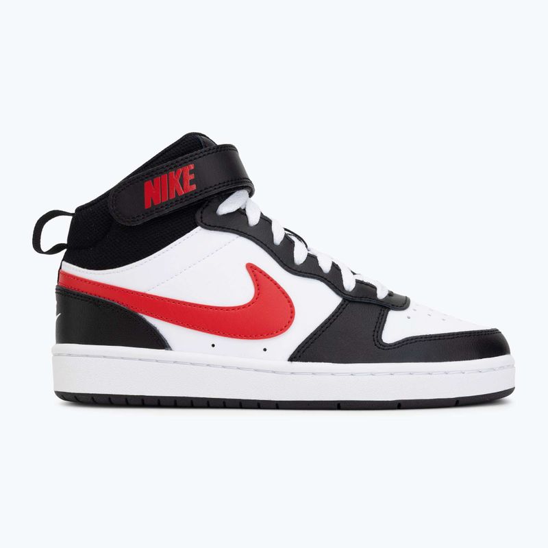Schuhe Nike Court Borough Mid 2 white/white/black/university red 2