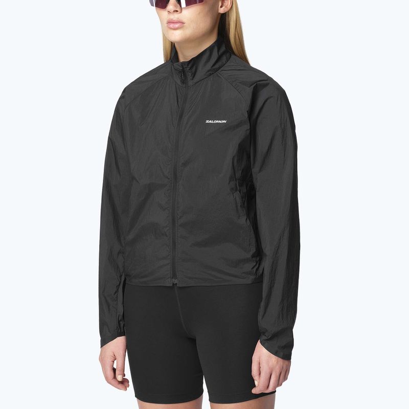 Damen-Laufjacke Salomon Shakeout Fly deep black