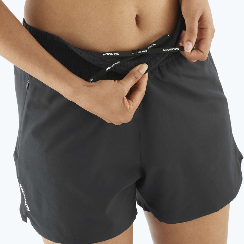 Laufshorts Damen Salomon SHAKEout Core 4" deep black 3
