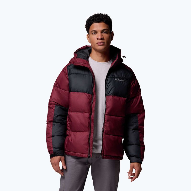 Gefütterte Jacke Herren Columbia Pike Lake II Hooded rich wine/black 5
