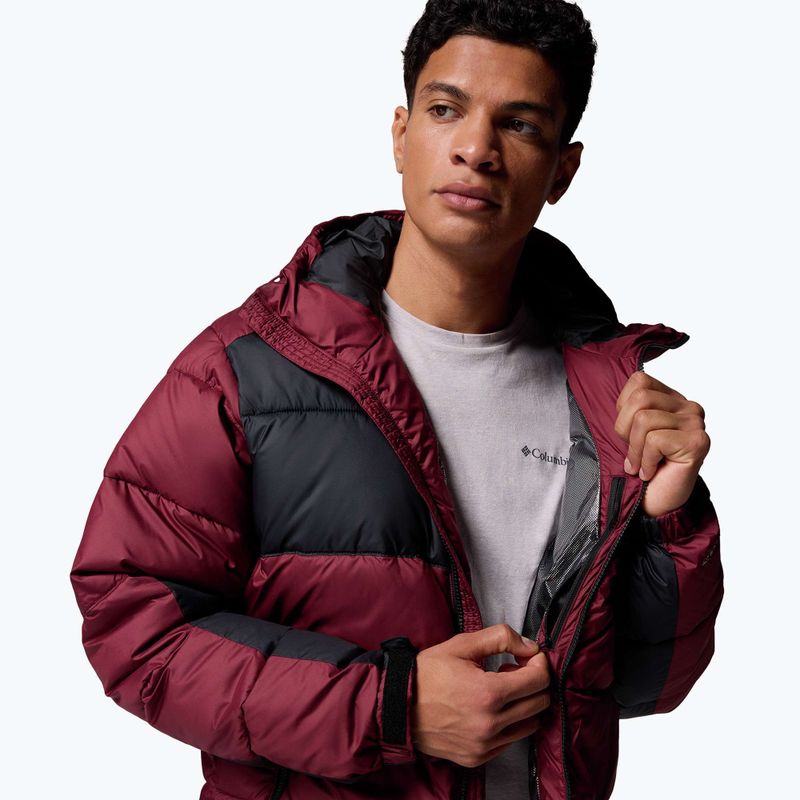 Gefütterte Jacke Herren Columbia Pike Lake II Hooded rich wine/black 8