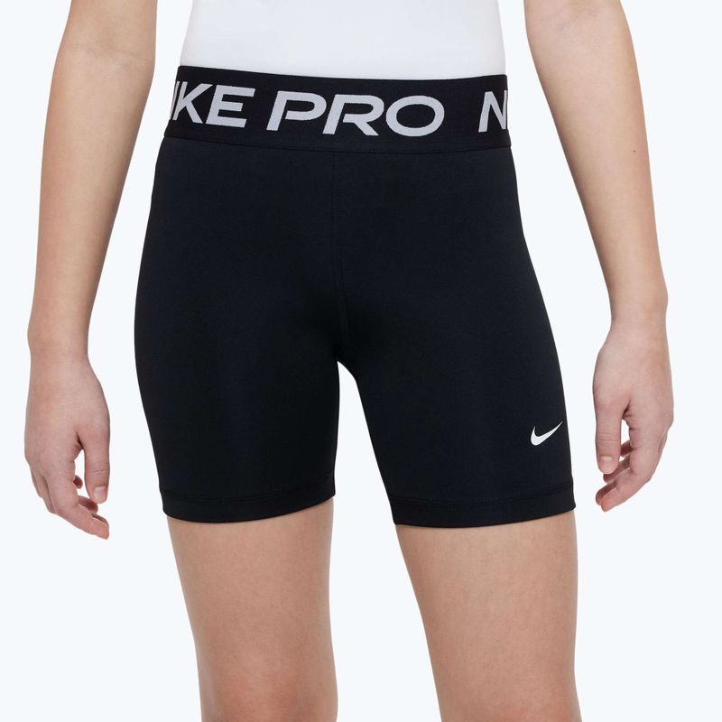 Kindershorts Nike Pro Dri-Fit 5" carbon black/white 3