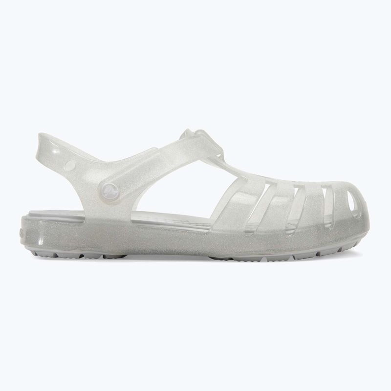 Crocs Isabella Glitter silberne Glitzersandalen für Kinder 2