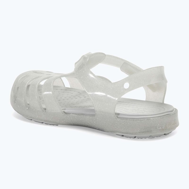 Crocs Isabella Glitter silberne Glitzersandalen für Kinder 3