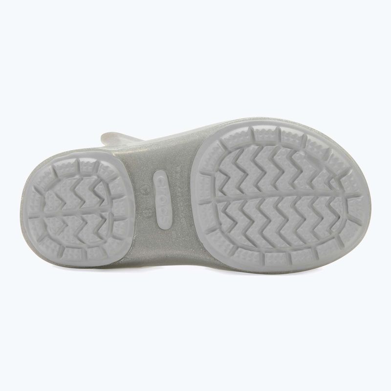 Crocs Isabella Glitter silberne Glitzersandalen für Kinder 4