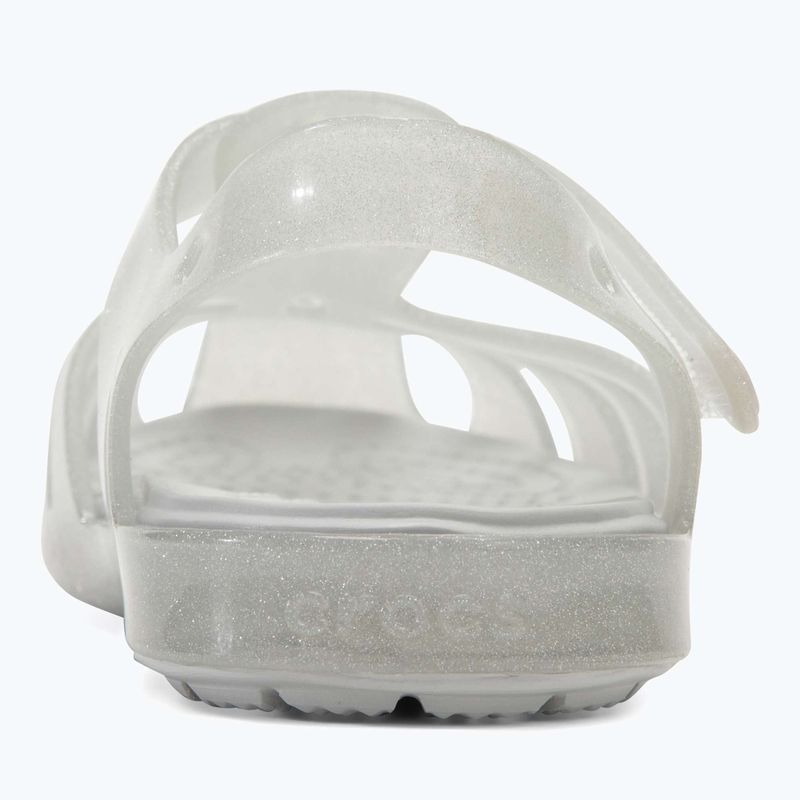 Crocs Isabella Glitter silberne Glitzersandalen für Kinder 6