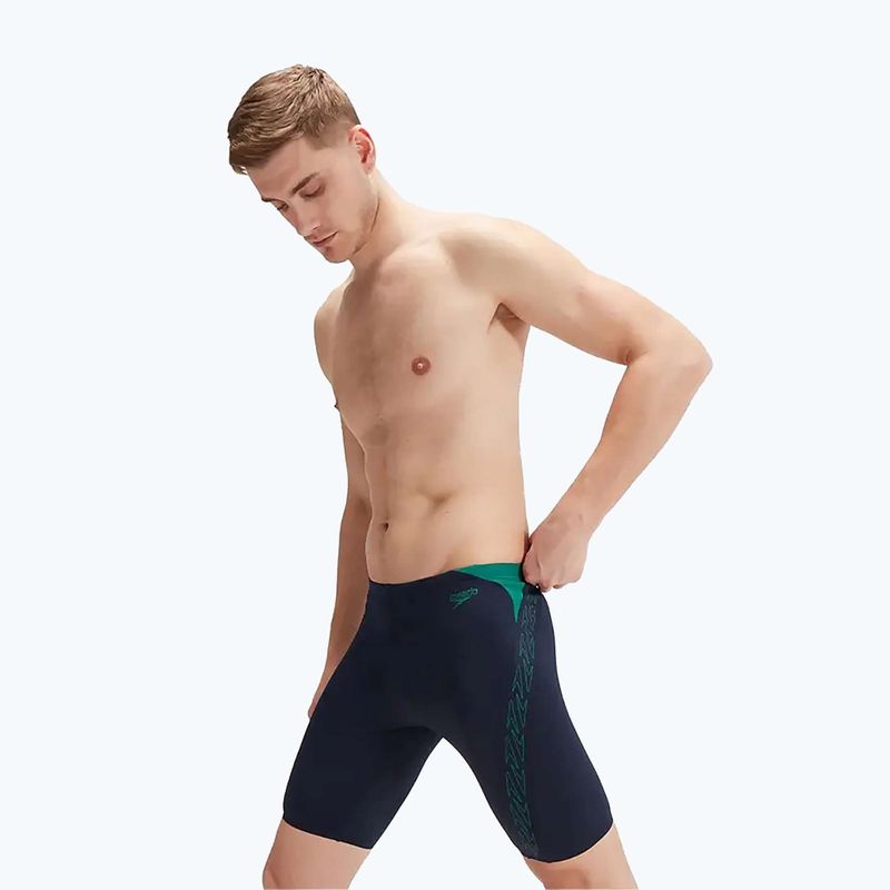 Speedo Hyper Boom Splice Herren Badehose navy/grün 3