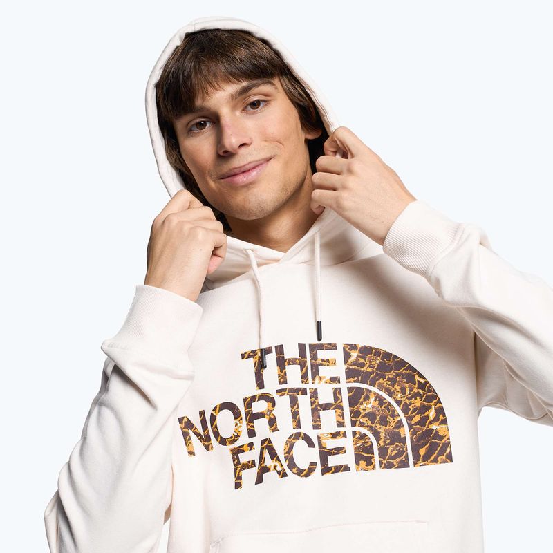 Herren The North Face Standard Hoodie gardenia weiß/kohlenbraun Wasserverzerrung drucken 3