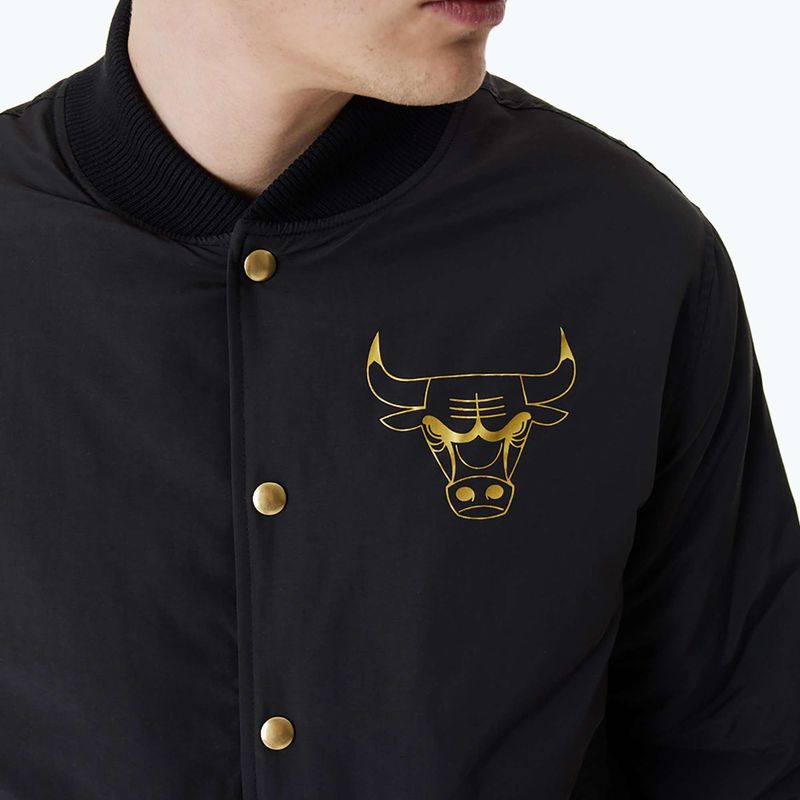 Herren New Era NBA Script BP Bomber Chicago Bulls Jacke schwarz 3