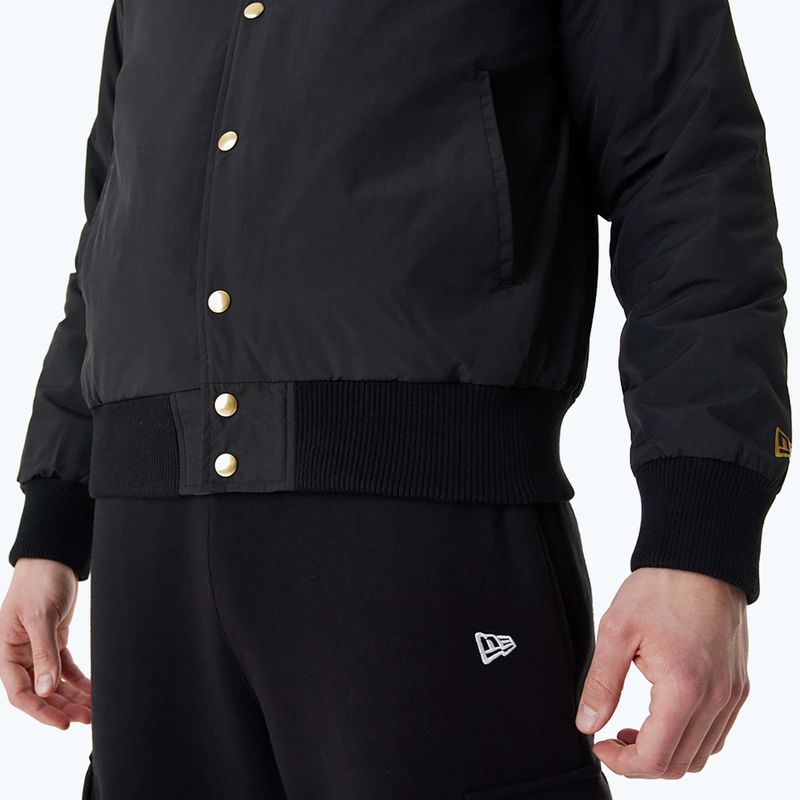 Herren New Era NBA Script BP Bomber Chicago Bulls Jacke schwarz 5