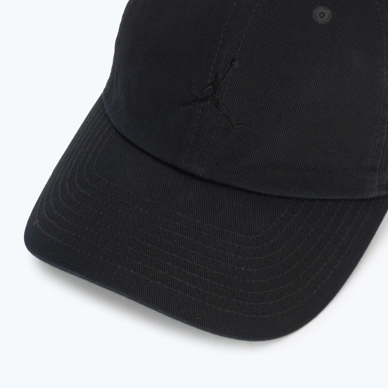 Baseballkappe Jordan Club Unstructured Curved-Bill schwarz/schwarz 3